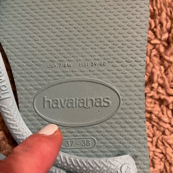 Havanas wrap around boy blue sandals worn 1 time size 37-38 - Picture 3 of 4